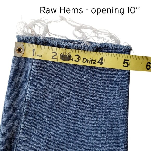 Banana Republic Mid Rise Mr. Skinny Raw Hem Ripped Knee Jeans Big Sur Wash 29 - Picture 10 of 12